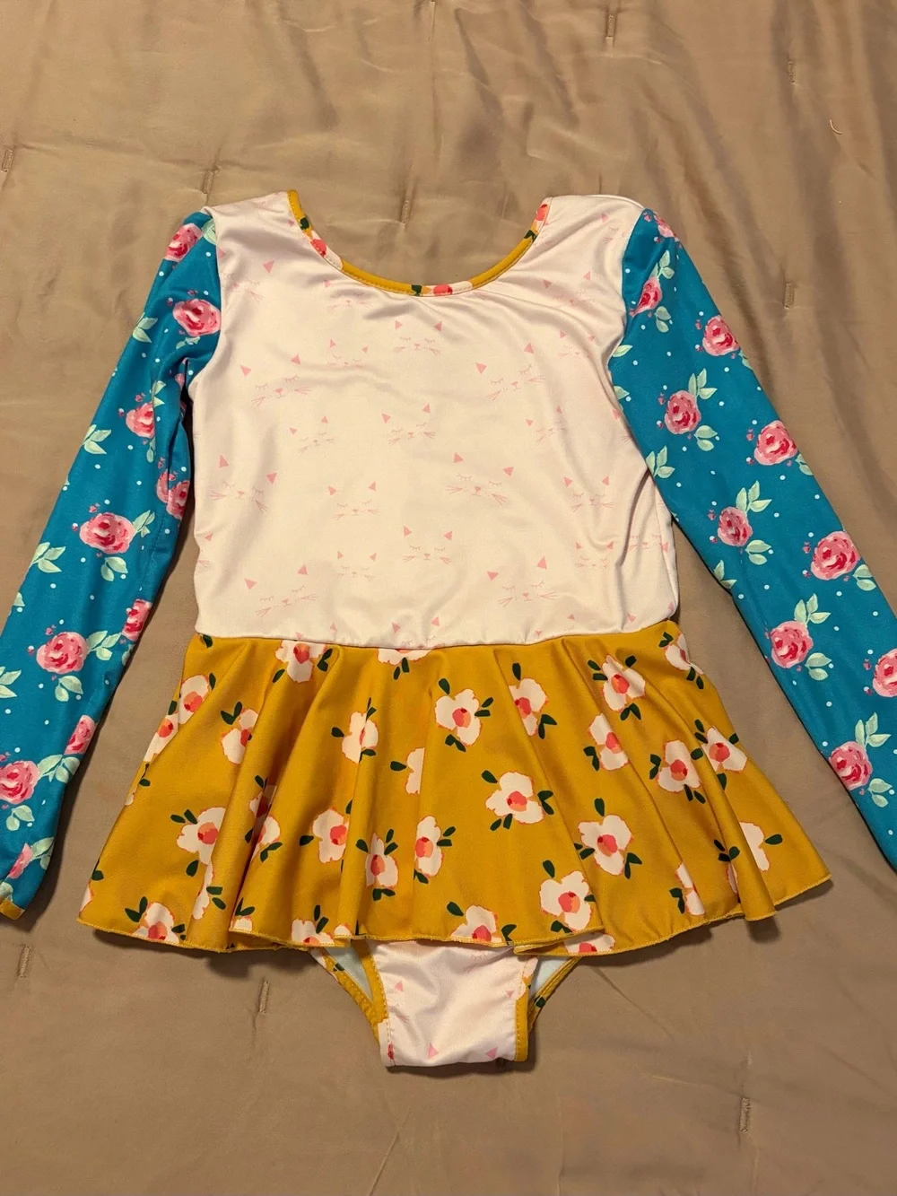 SweetHoney Girls' Floral Dance Leotard - 5T